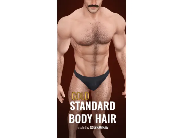 Mix GOLD STANDARD BODY HAIR by Golyhawhaw - The Sims 4 Custom Content