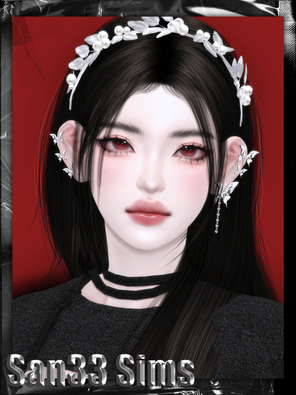 Alpha 333Metal butterfly earring by simsfinds - The Sims 4 Custom Content