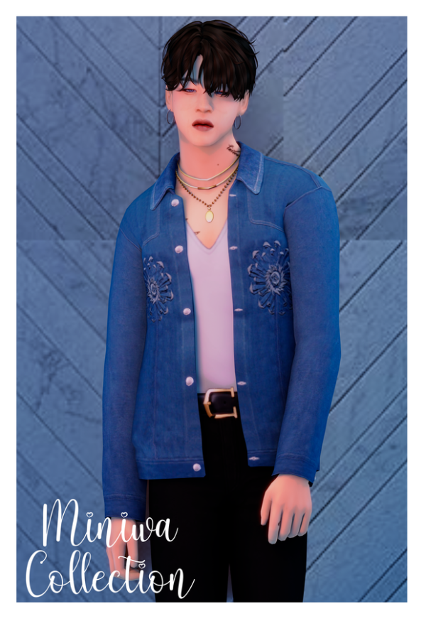 Alpha BTS TOP 16 JIMIN JACKET by simsfinds - The Sims 4 Custom Content