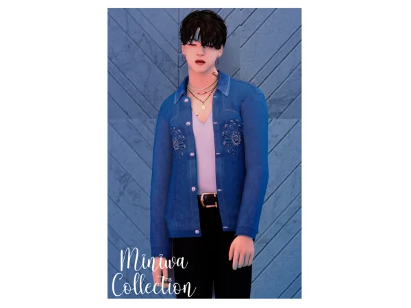Alpha BTS TOP 16 JIMIN JACKET by miniwa - The Sims 4 Custom Content