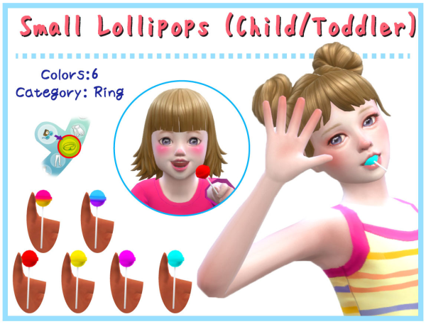 Maxis Match Small Lollipops Set Child Toddler Adults by simsfinds - The Sims 4 Custom Content