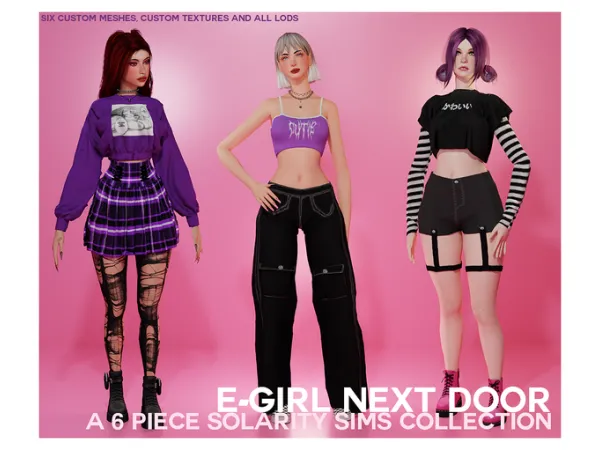 ♥ eGirl Nextdoor 6 Piece Collection ♥ by Solarity Sims
