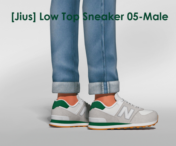 Alpha Low Top Sneakers 05 Male by simsfinds - The Sims 4 Custom Content