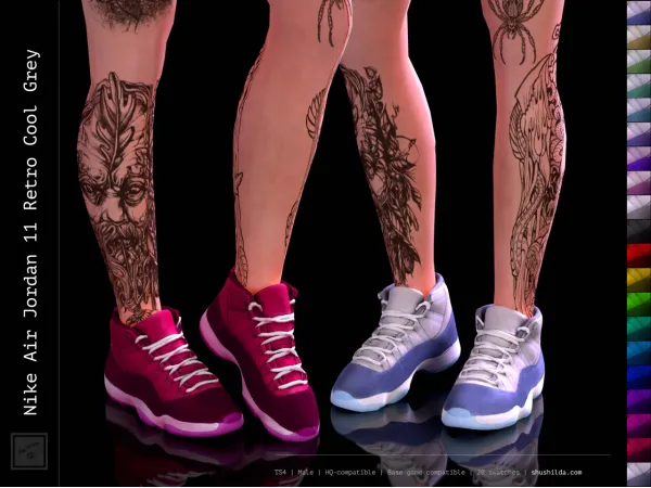 Alpha Nike Air Jordan 11 Retro Cool Grey by simsfinds - The Sims 4 Custom Content