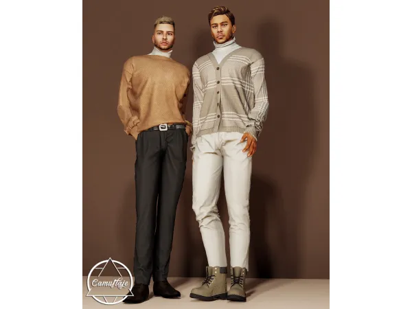 Alpha Art Academia (Male) Sets (2 outfits) by Camuflaje - The Sims 4 Custom Content