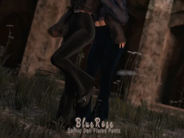 Alpha Velvet Flared Pants BRsims - The Sims 4 Custom Content