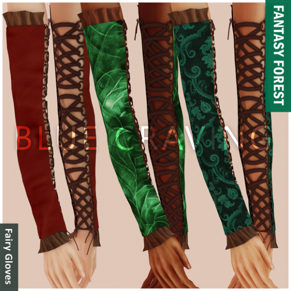 Alpha Blue Craving Fairy Gloves by bluecraving - The Sims 4 Custom Content