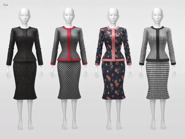 Maxis Match February Set Suit 1 by elfdor - The Sims 4 Custom Content