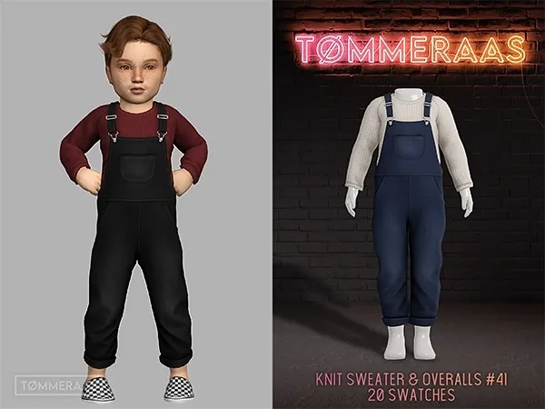 Alpha TØMMERAAS Knit Sweater Overalls (41) by tommeraas - The Sims 4 Custom Content