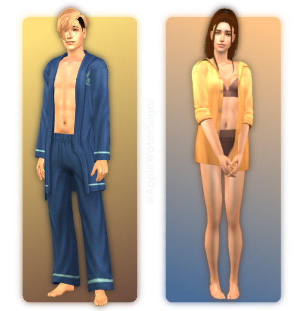 4t2 SP38 Silk Robe Open Shirt with Bra by simsfinds - The Sims 2 Custom Content