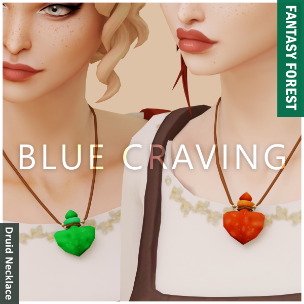 Alpha Blue Craving Druid Potion Necklace by bluecraving - The Sims 4 Custom Content