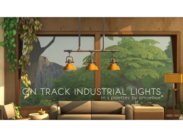 Maxis Match ON TRACK INDUSTRIAL LIGHTS in 2 palettes by amoebae - The Sims 4 Custom Content