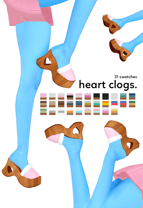 Maxis Match heart clogs by simsfinds - The Sims 4 Custom Content
