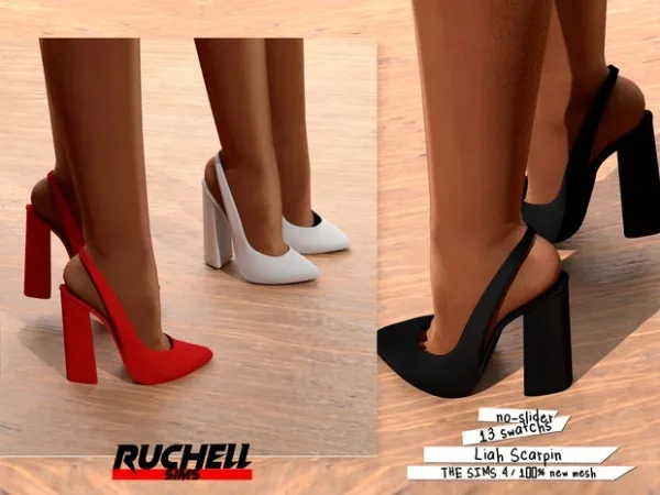 Alpha LIAH SCARPIN by ruchellsims - The Sims 4 Custom Content