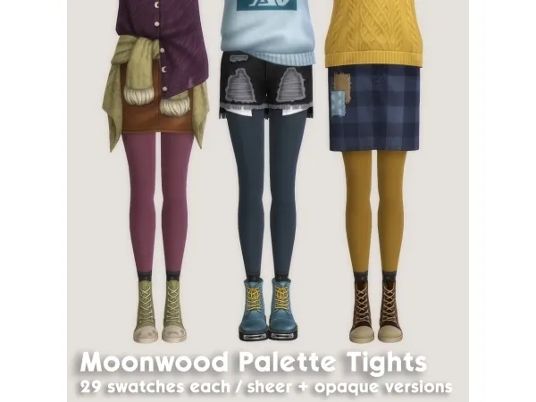 Maxis Match Moonwood Palette Tights - The Sims 4 Custom Content