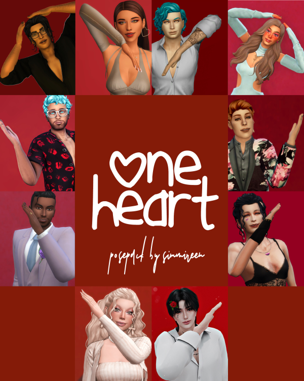 Mix One heart by simsfinds - The Sims 4 Custom Content