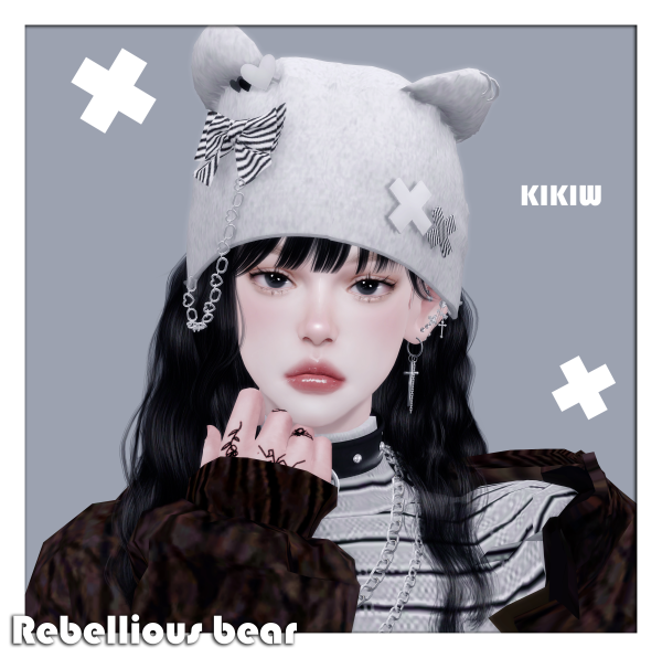 Alpha [KIKIW]Rebellious bear by simsfinds - The Sims 4 Custom Content