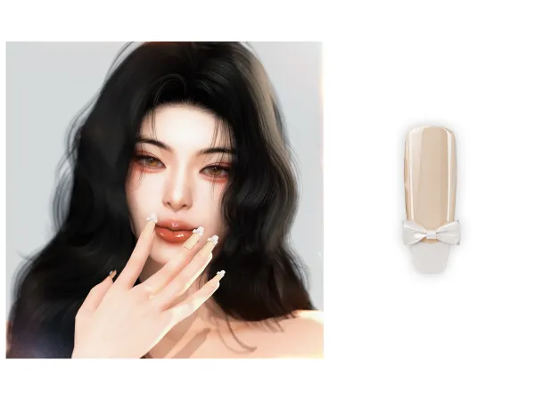 Alpha Nails C2 by simsfinds - The Sims 4 Custom Content