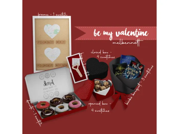 Mix Be My Valentine Collection - The Sims 4 Custom Content