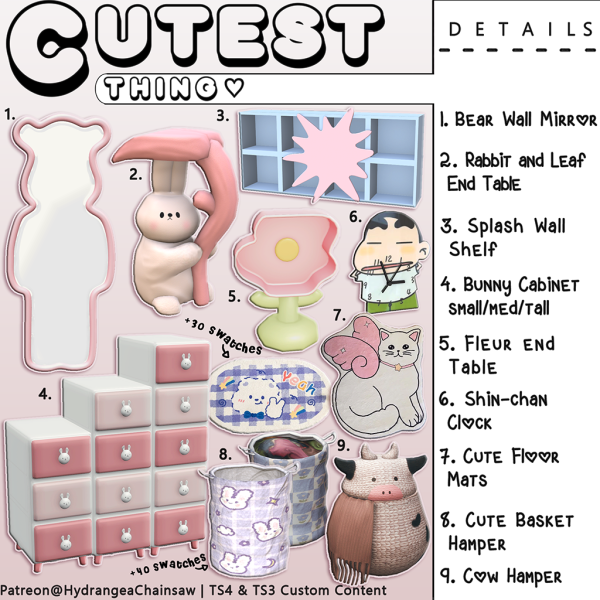 Alpha cutest thing set by hydrangeachainsaw - The Sims 4 Custom Content