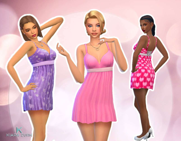 Maxis Match Valentine Dress by simsfinds - The Sims 4 Custom Content