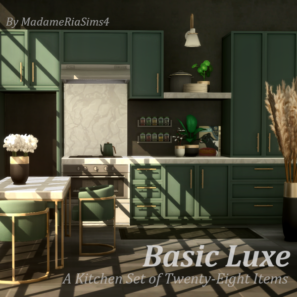 Mix Basic Luxe Kitchen by simsfinds - The Sims 4 Custom Content