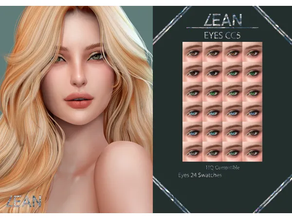 Alpha LEAN EYES CC5 by simsfinds - The Sims 4 Custom Content