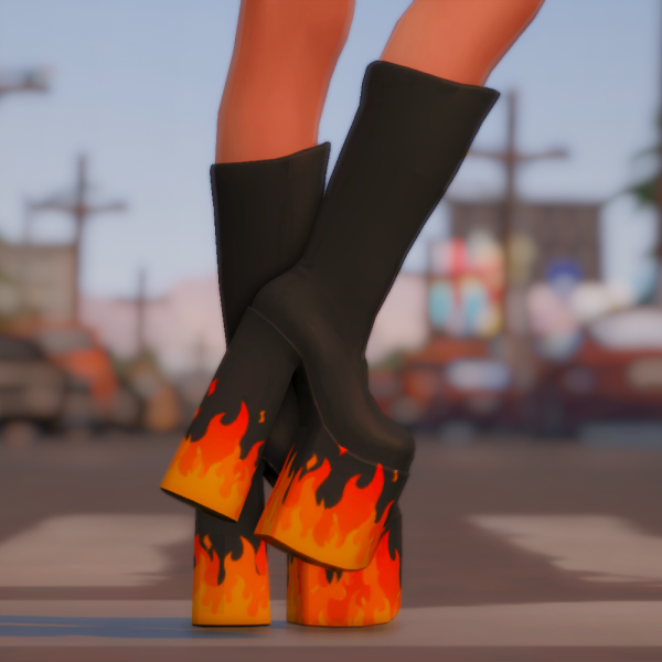 Maxis Match Full Bodied Boots High Heel Slider (Female Male) by simsfinds - The Sims 4 Custom Content