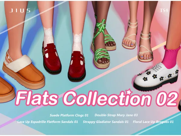 Mix Download Flats Collection 02 sims by Jius - The Sims 4 Custom Content