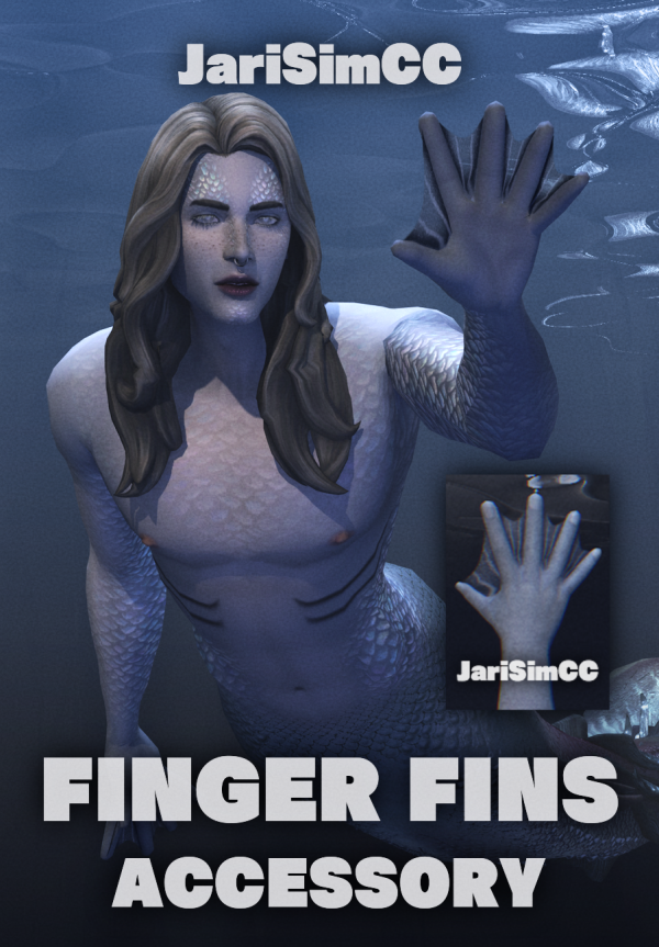Mix JariSimCC FingerFins Accessory V1 by simsfinds - The Sims 4 Custom Content