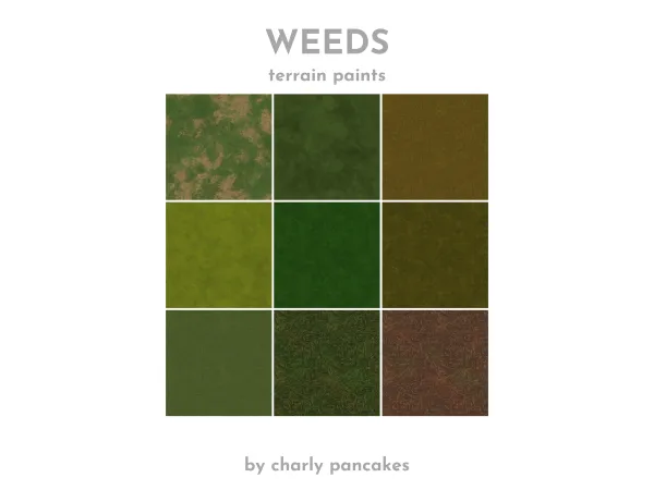 Mix weeds custom terrain paint download by Charly Pancakes - The Sims 4 Custom Content