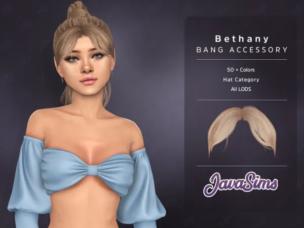 Alpha Bethany (Bang Accessory) by JavaSims - The Sims 4 Custom Content