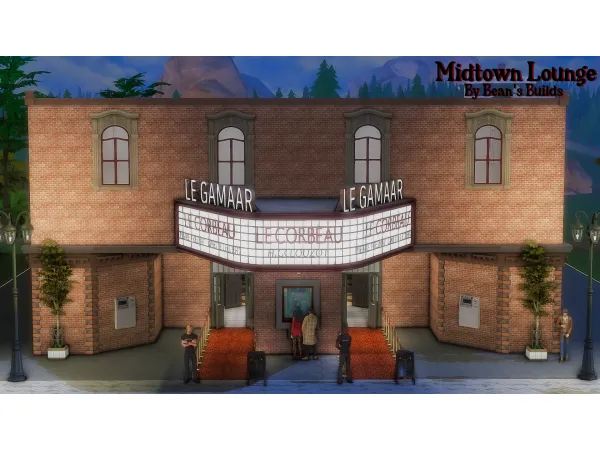 Maxis Match Midtown Lounge by simsfinds - The Sims 4 Custom Content