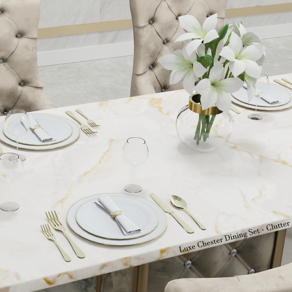 Alpha Luxe Chester Dining Set Part2 ClutterDecor by simsfinds - The Sims 4 Custom Content