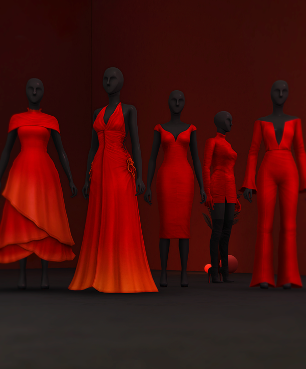 Maxis Match RED Collection by simsfinds - The Sims 4 Custom Content