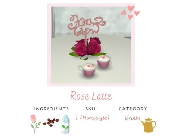 Maxis Match Rose Latte by TianaSims - The Sims 4 Custom Content