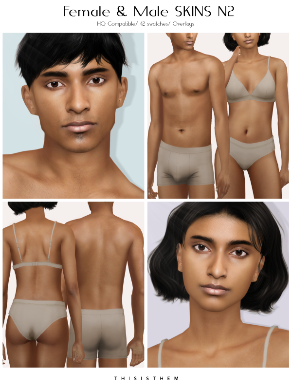 Alpha Skins Set N2 by thisisthem - The Sims 4 Custom Content