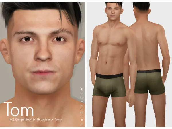 Alpha Tom Skin Sim by ThisIsThem - The Sims 4 Custom Content