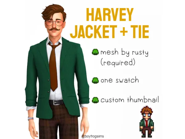 Maxis Match stardew valley sims harvey by simsfinds - The Sims 4 Custom Content