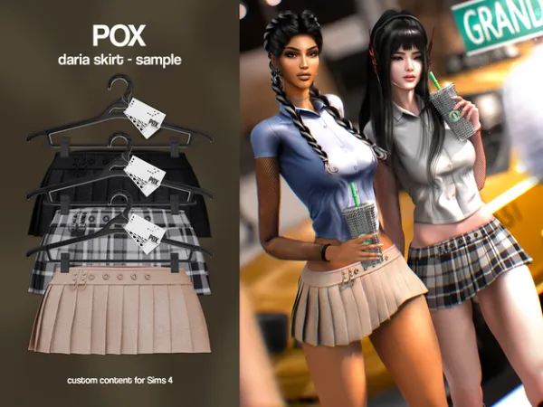Alpha POX Daria Skirt (Sample) by bergdorfsims - The Sims 4 Custom Content