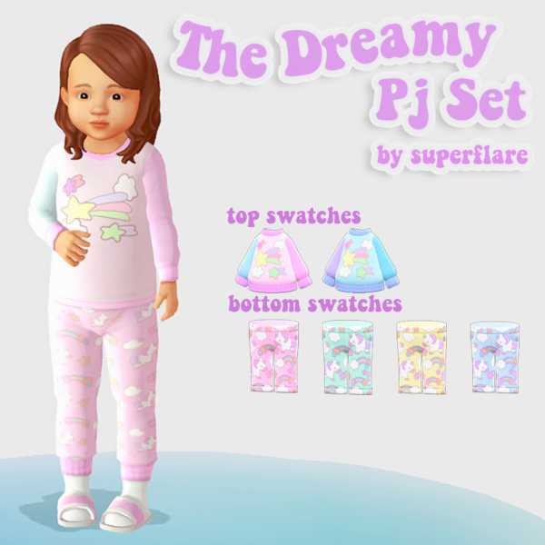 Maxis Match the dreamy pj set by simsfinds - The Sims 4 Custom Content