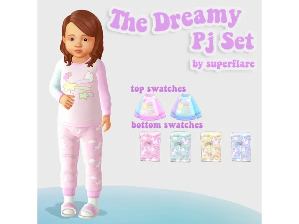 Maxis Match the dreamy pj set by superflare - The Sims 4 Custom Content