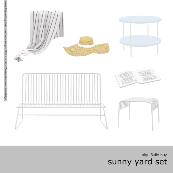 Alpha [algu] sunny yard set (FIX 221223) by simsfinds - The Sims 4 Custom Content