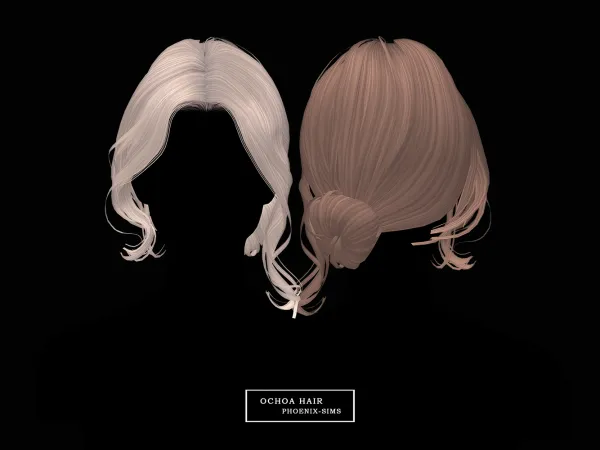 Alpha Ochoa Hair by phoenixsims4 - The Sims 4 Custom Content