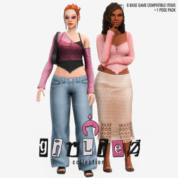 Maxis Match GirlieZ Collection by simsfinds - The Sims 4 Custom Content