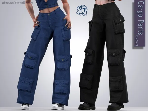 Alpha Denim Cargo Pans BRsims - The Sims 4 Custom Content