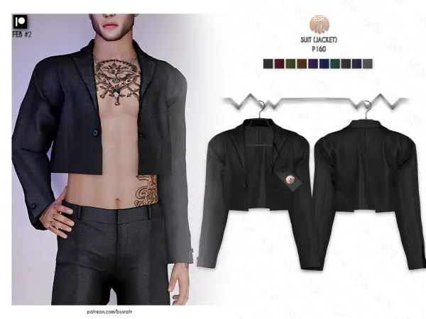 Alpha SUIT (JACKETPANTS) P160 P161 tr by busratr - The Sims 4 Custom Content