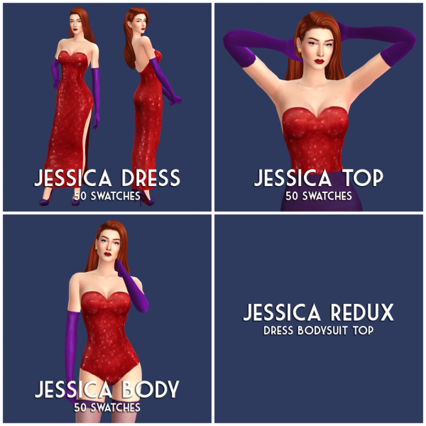 Maxis Match Jessica Rabbit inspired set by simsfinds - The Sims 4 Custom Content
