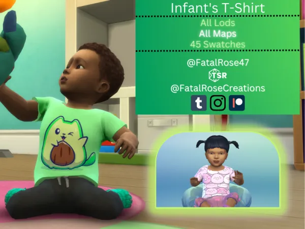 Maxis Match Infant's T Shirt - The Sims 4 Custom Content