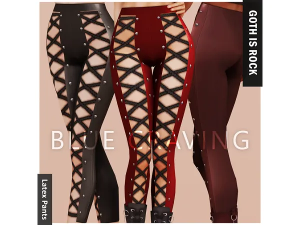 Blue Craving - Goth Latex Pants